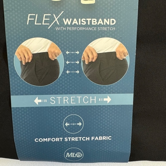 Greg Norman 34x32 Men’s Performance Flex Waistband Pants, Black NWT - Picture 7 of 16